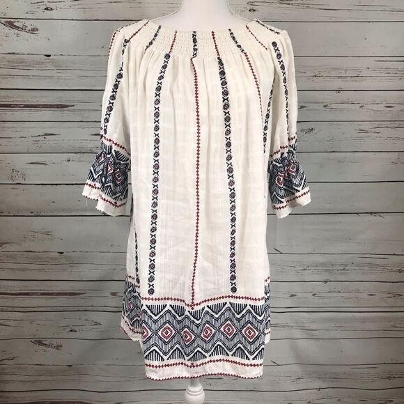 Paper Heart Striped Boho Tunic dress Size Medium - Picture 2 of 8